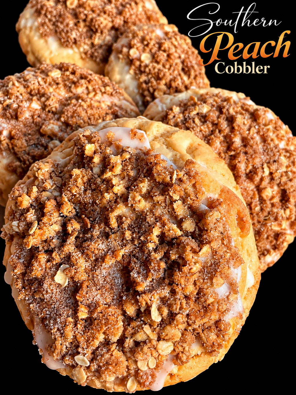 Southern Peach Cobbler Stuffed Cookie
