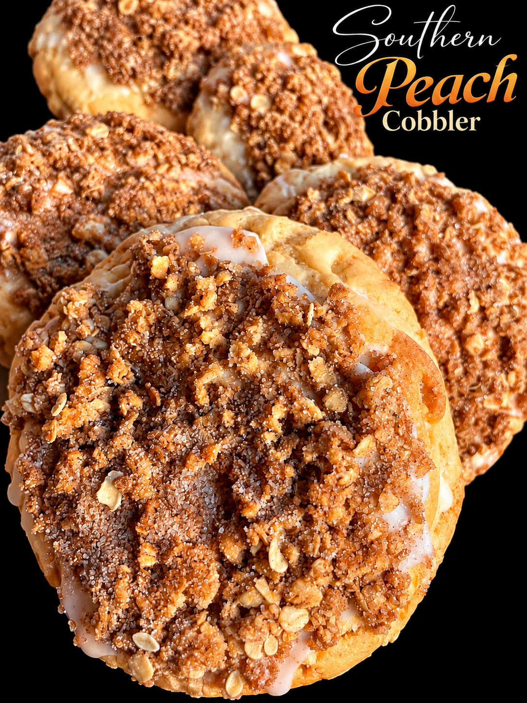 Southern Peach Cobbler Stuffed Cookie
