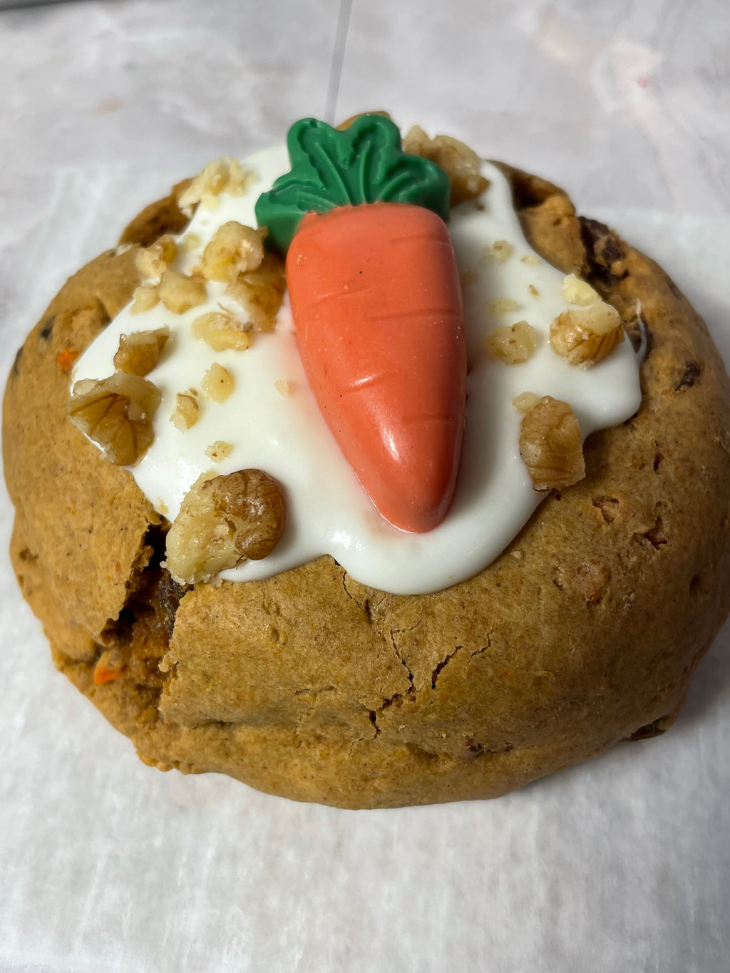 Carrot cake stuffed cookie