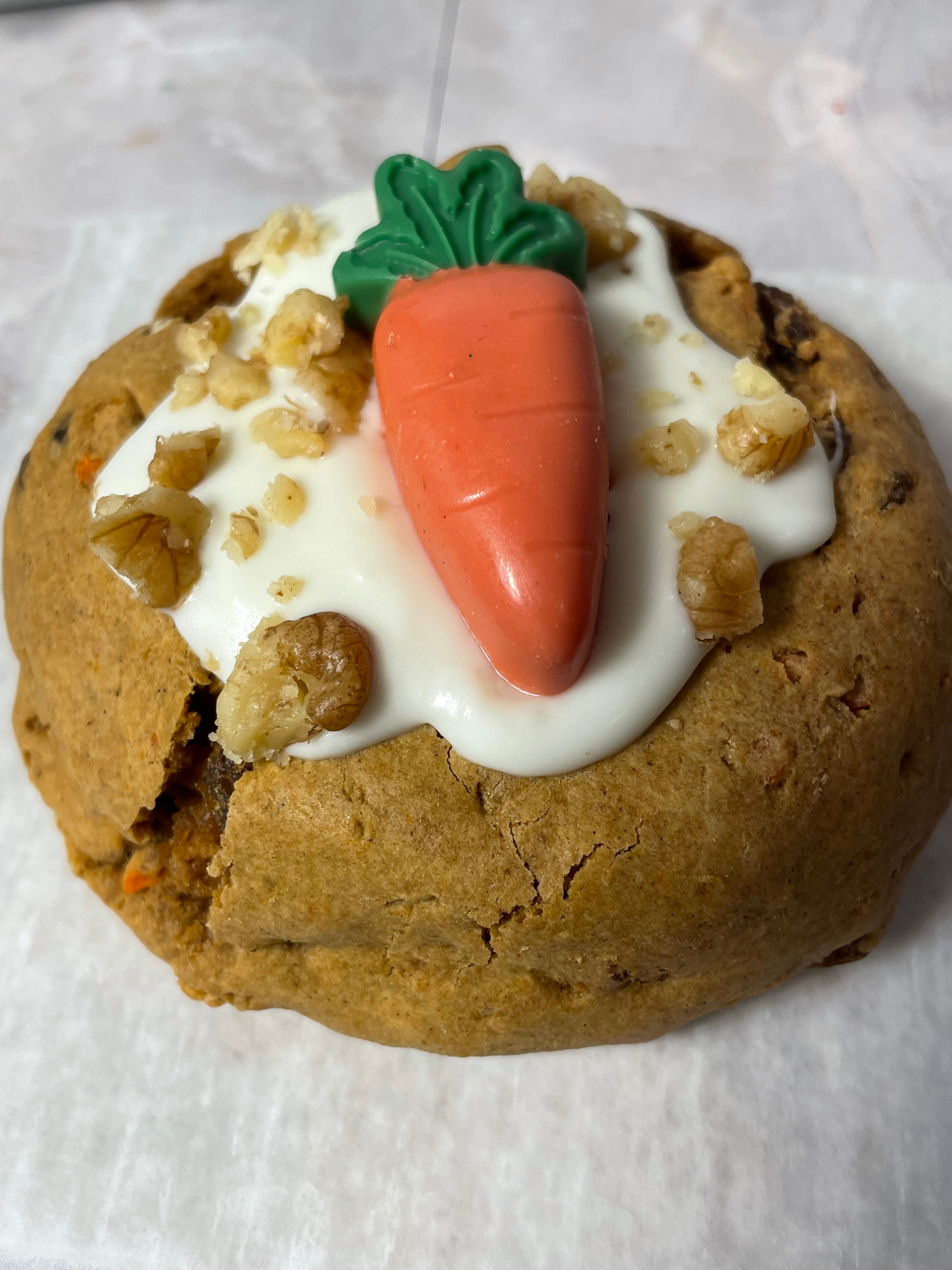 Carrot cake stuffed cookie
