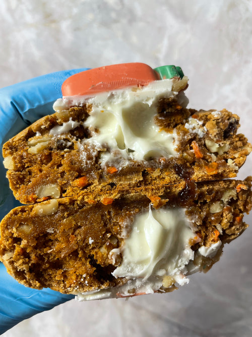 Carrot cake stuffed cookie